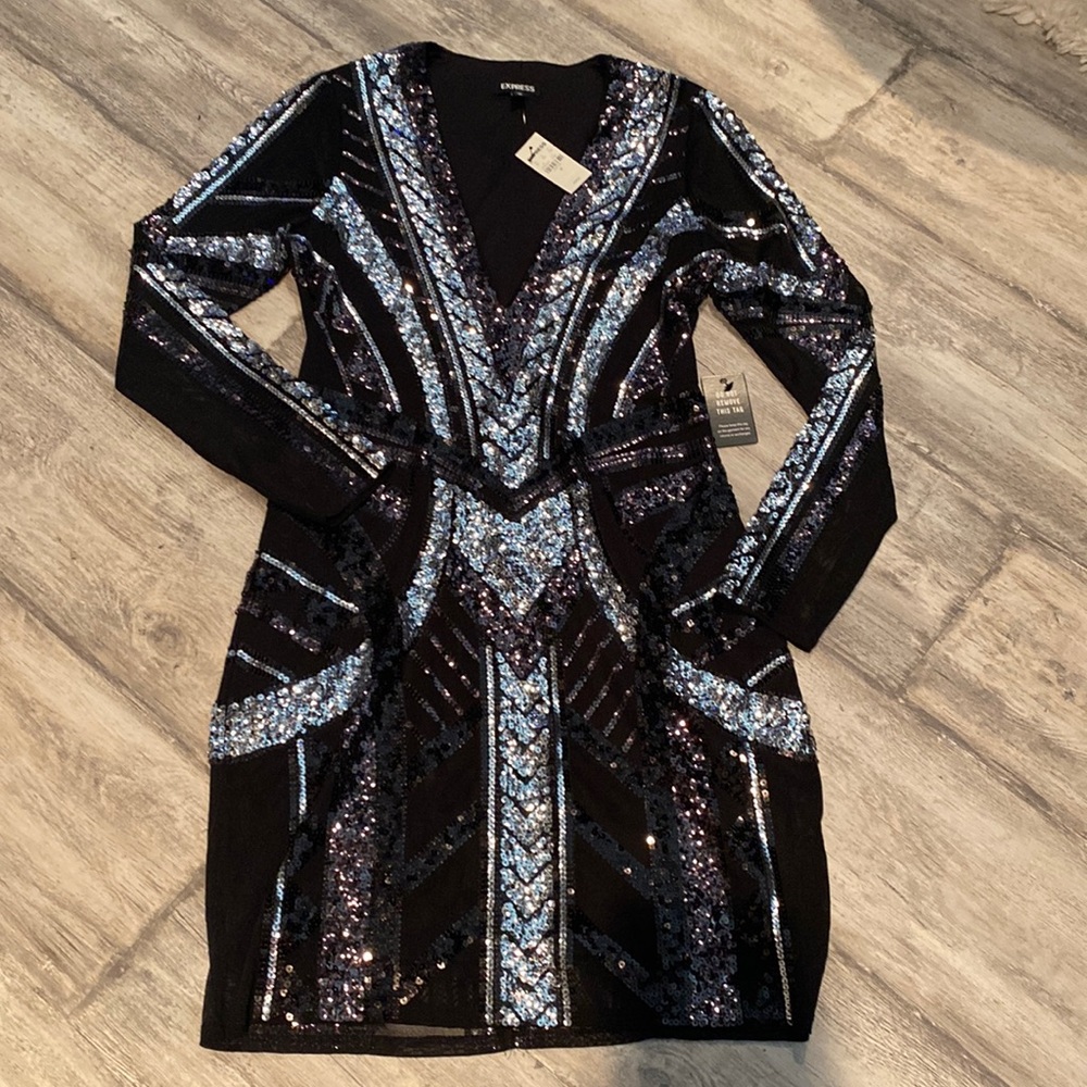 Brand is express, it is a brand new dress never worn and the tags are still on